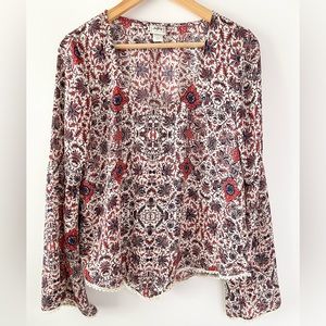 Daytrip Kimono Boho Cream, Red, Blue,  Sz L